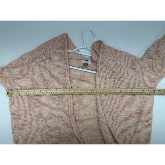 Old Navy Womens Cardigan Size XL Pink 3/4 Sleeve Open Front Open Knit - Picture 7 of 10